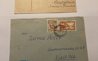 Jugoslaviasta 6 kpl postilähetyksiä 50-luvulta