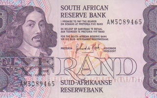 Etelä Afrikka 5 rand 1990
