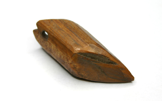 Ikivanha eskimo salmiakki amuletti riipus muoto 44.8mm mursu