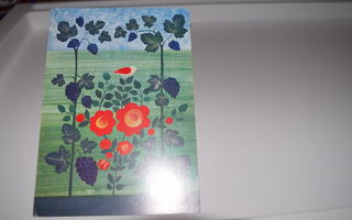 postikortti (A) viinirypäle kukka
