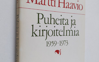 Martti Haavio : Puheita ja kirjoitelmia 1959-1973