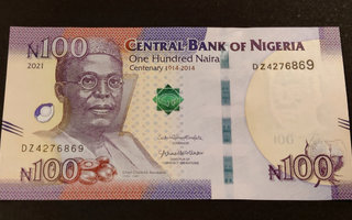 Nigeria 100 Naira 2021, P41 UNC