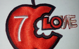 Punainen omena Love silitettävä merkki