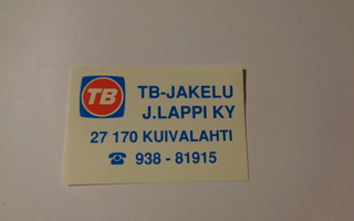 TT-etiketti Teboil TB-jakelu J.Lappi Ky, Kuivalahti