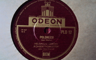 78 rpm JEAN SIBELIUS: Poloneesi/Kehtolaulu