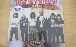 Iron Maiden Unleash the beast lp live hollanti 81 pinkki vin