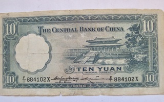 Kiina China 10 Yuan 1936