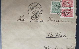 Kirje Salosta Asikkalaan 1917, tuloleima Lahti