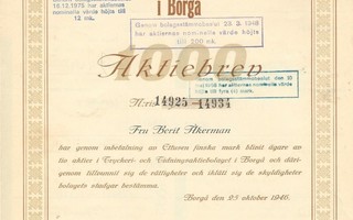 1946 Tryckeri & Tidnings Ab i Borgå,  Porvoo osakekirja