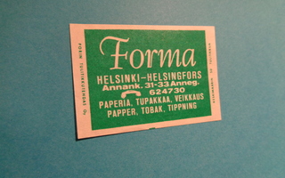 TT-etiketti Forma, Helsinki - Helsingfors
