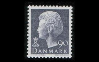 Tanska 680 ** Margrethe 90 öre siniharmaa (1979)