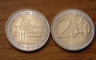 Saksa unc 2010 2 euron erikoisraha "Bremen"
