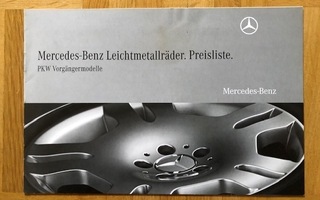 Hinnasto Mercedes kevytmetallivanteet 2008. Esite