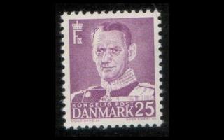 Tanska 355 ** Frederik IX 25 öre violetti (1955)