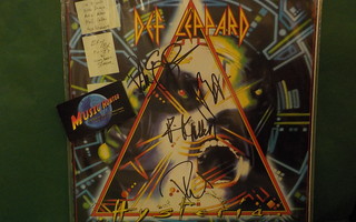 DEF LEPPARD - HYSTERIA EX-/EX EU -87 LP + 4 X NIMMARIT