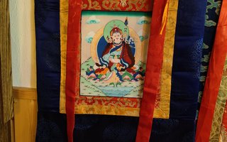 Thangka käsinmaalattu guru rinpoche, Tiibetin Buddhalaisuus