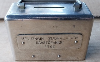 Säästölipas Helsingin Suomalainen Säästöpankki - metallia