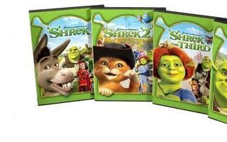 ¤¤¤ SHREK - koko sarja, elokuvat 1-4 ( 4 levyä) *Blu-Ray*