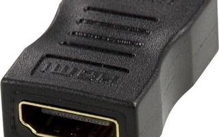 Deltaco HDMI-sovitin, HDMI naaras - naaras, kullattu *UUSI*