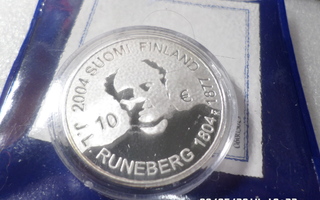 10 euroa  J, L, Runeberg ja Runous Juhlaha Aitoustodituksin,