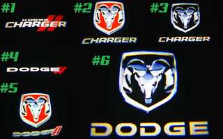 Dodge logolliset projektorivalot oviin ; 2kpl sarja