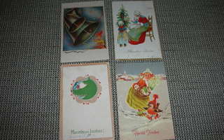vanhoja joulukortteja 10-50-luku