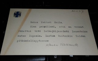 Lotta Svärd Kortti 1947 PK190/10