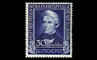 Saksa 120 ** Johann Hinrich Winchern 30+15 Pf (1949)