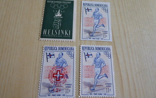Helsinki 1952 Olympialaiset ja Paavo Nurmi postimerkit