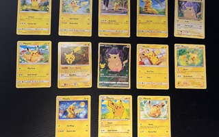 13 kpl erilaisia Pikachu Pokemon kortteja #6