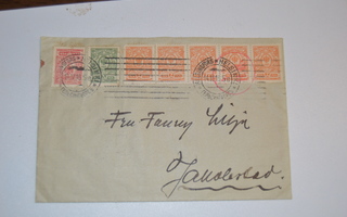 1911 mallin postierkkejä kirjekoressa 7 kpl