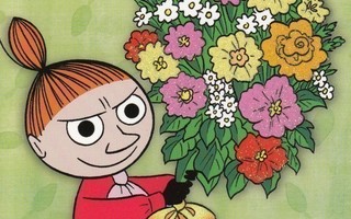 Muumit Pikku Myy, kukkakimppu (kortissa kimalletta)