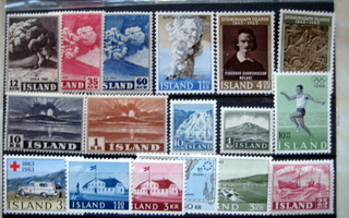 ISLAND kulkemattomat merkit**/*17 kpl.tta.(62)