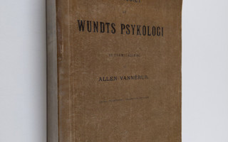 Karl Johan Alfred Vannerus : Vid studiet af Wundts psykol...