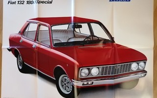 1973 Fiat 132 1800 Special juliste - 97 x 68 cm - poster
