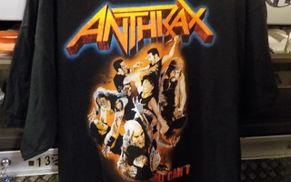 ANTHRAX 2011-2012 WORLD TOUR KIERTUE T-PAITA KOKO XXL