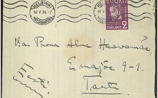 1934 Kivi kirje Viroon