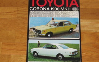 1971 Toyota Corona 1900 Mk II esite - KUIN UUSI