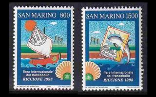 San Marino 1784-5 ** Postimerkkinäyttely RICCIONE (1998)