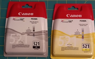 Canon CLI-521 musta ja keltainen mustepatruuna