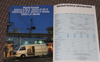 1989 Mazda Europe Van esite - KUIN UUSI - suom - 10 sivua