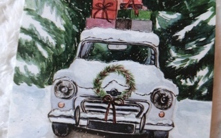 Auto ja lahjat joulukortti