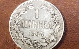 1 markka v. 1864