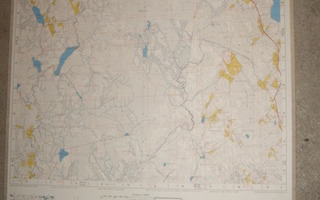 LÖYTÖPERÄ Topografinen kartta 72x54cm Soini Karstula Pylkönm