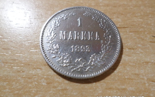 1  mk 1893   hopeaa   siistikuntoinen
