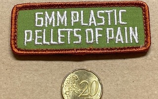 6mm Plastic Pellets brodeerattu hihamerkki