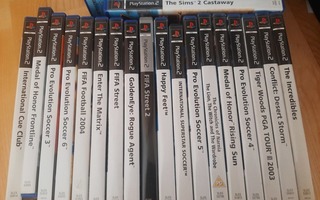 20 kpl Playstation 2 pelejä