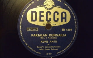 78 rpm Karjalan kunnailla/Vallinkorvan laulu