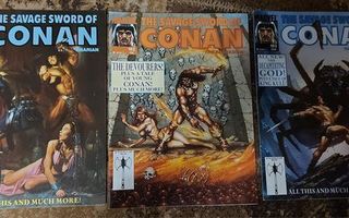 Marvel Savage sword of Conan the barbarian #181, #182 , #183