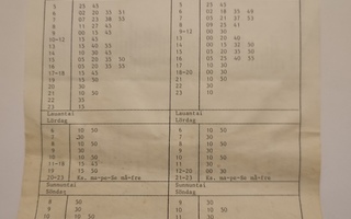Aikataulu HKL 1983 linja 52